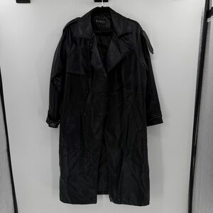 Shaci Women's Faux Leather Trench Coat - Black - Small - New with defects